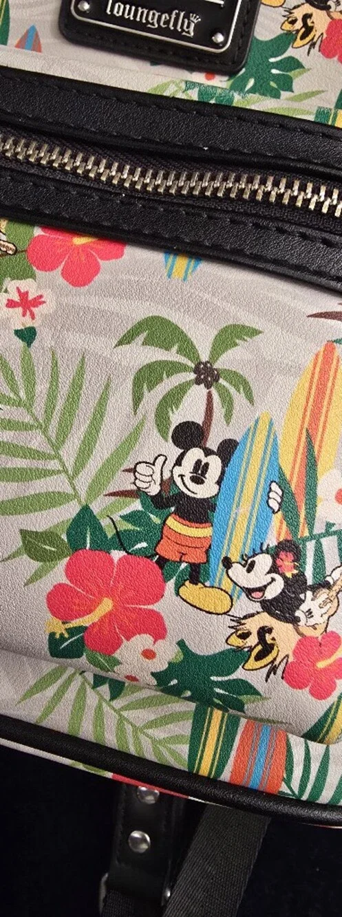 Loungefly Disney Mickey & Minnie Mouse Tropical Surfboards Mini Backpack